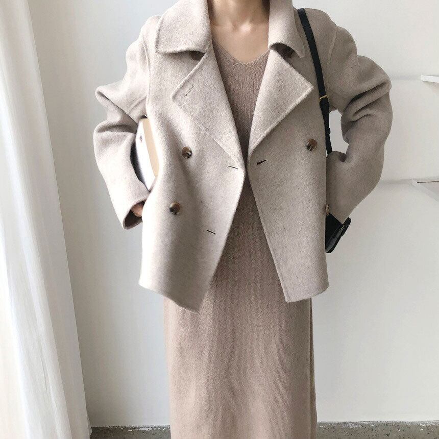 【outer】ダブルボタンコート　M18907