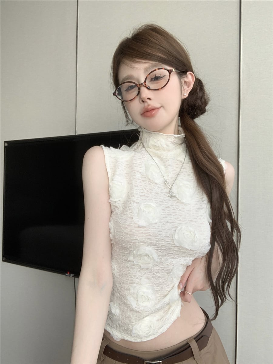 【tops】立体フラワートップス　M25196