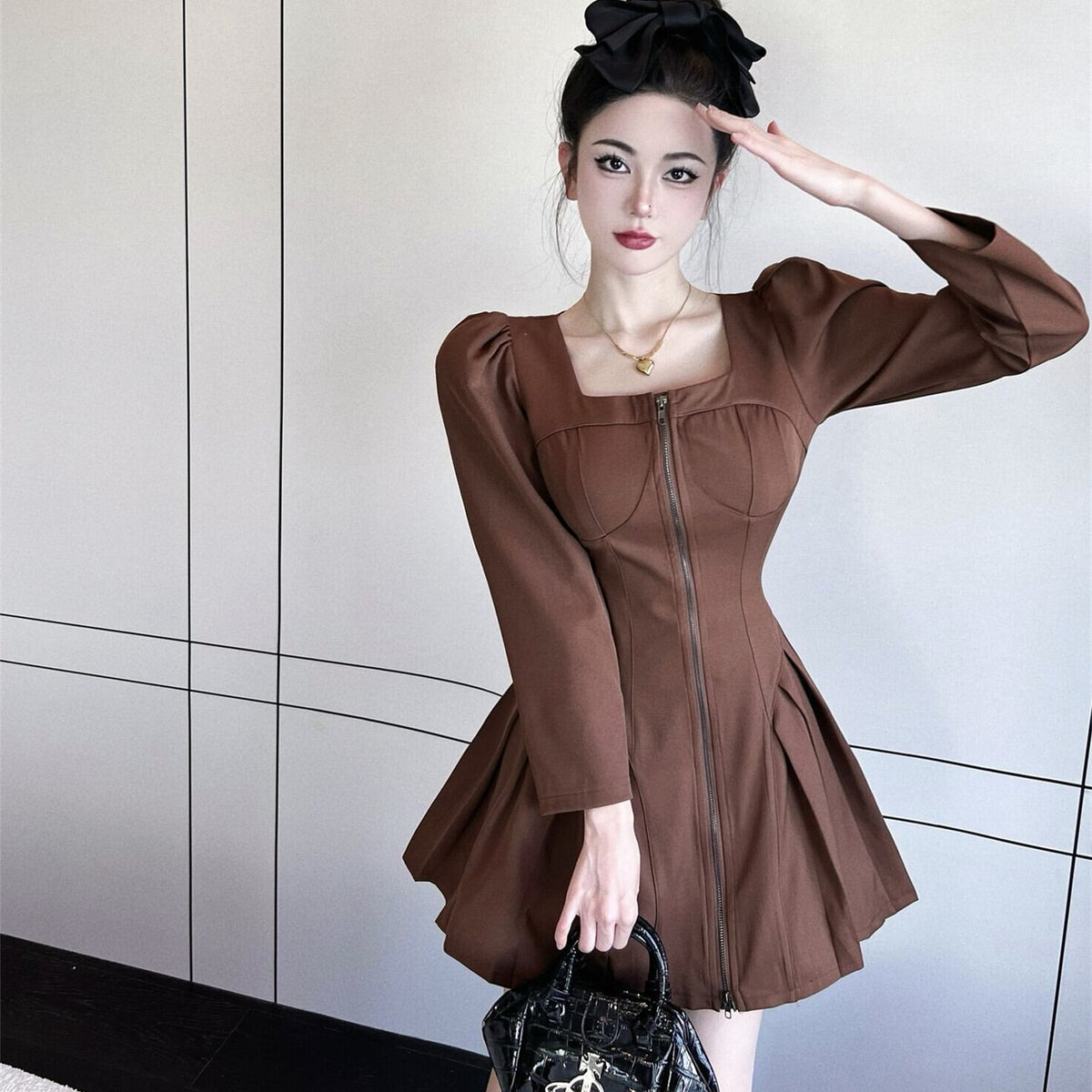 【dress】ファスナーワンピース　M27408