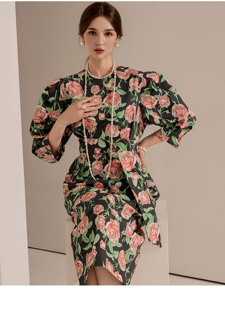 【dress】花柄ワンピース　M24881