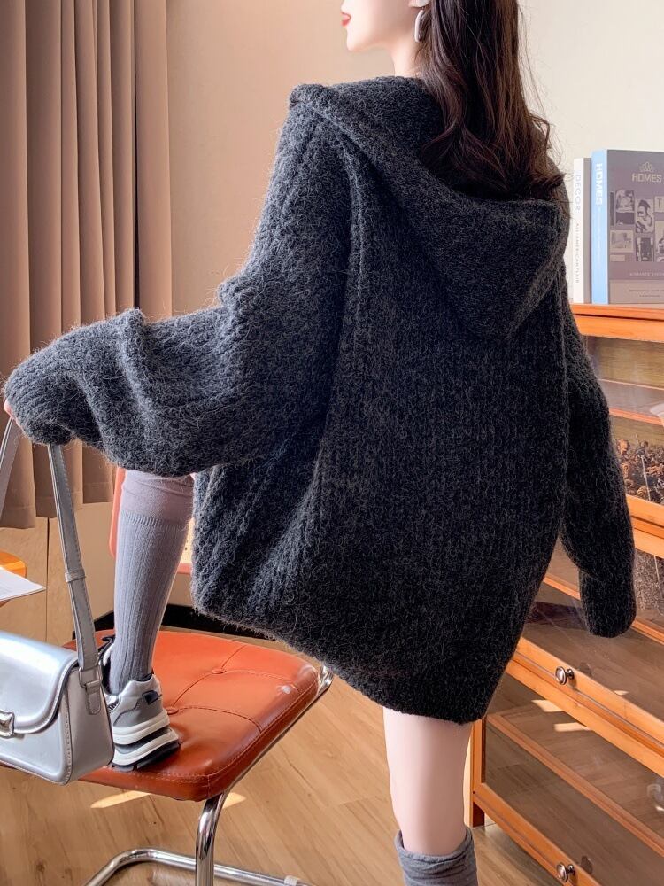 【tops】ニットセーターマフラー付き　M28947