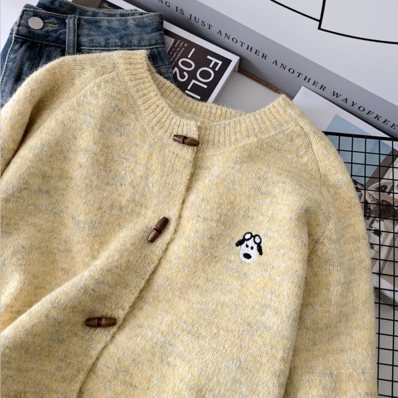 【outer】4色展開ニットカーディガン Q7492