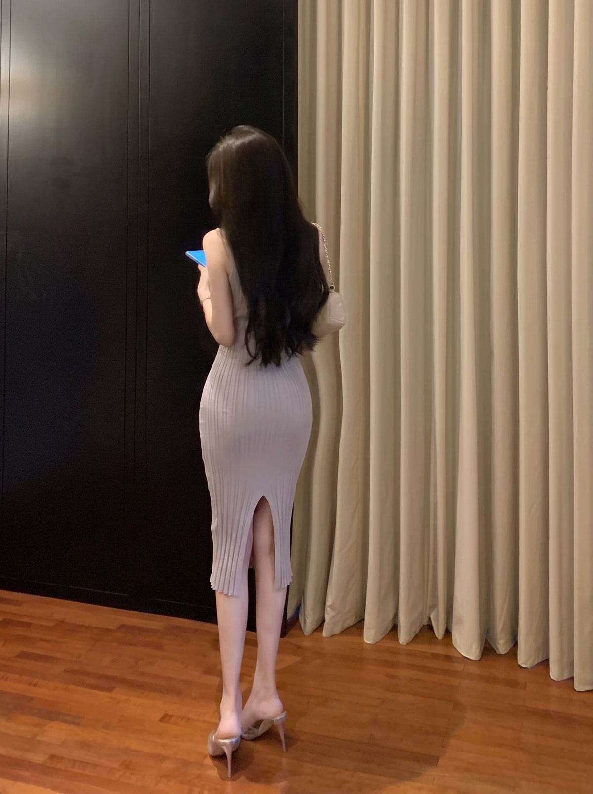 【dress】ニットベストワンピース Q8892