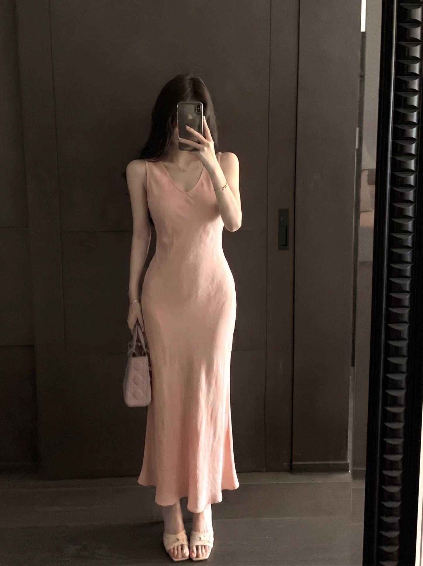 【dress】ロングベストワンピース Q8891