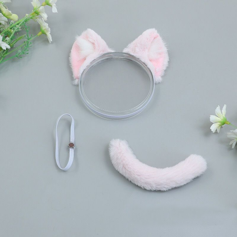 【GOODS】着せ替え  ぬいぐるみ服 猫耳としっぽ セット Q2559