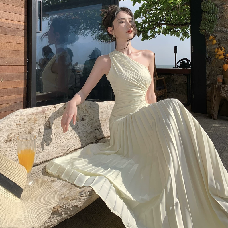 【dress】ウエストカットワンショルダーワンピース　M30508