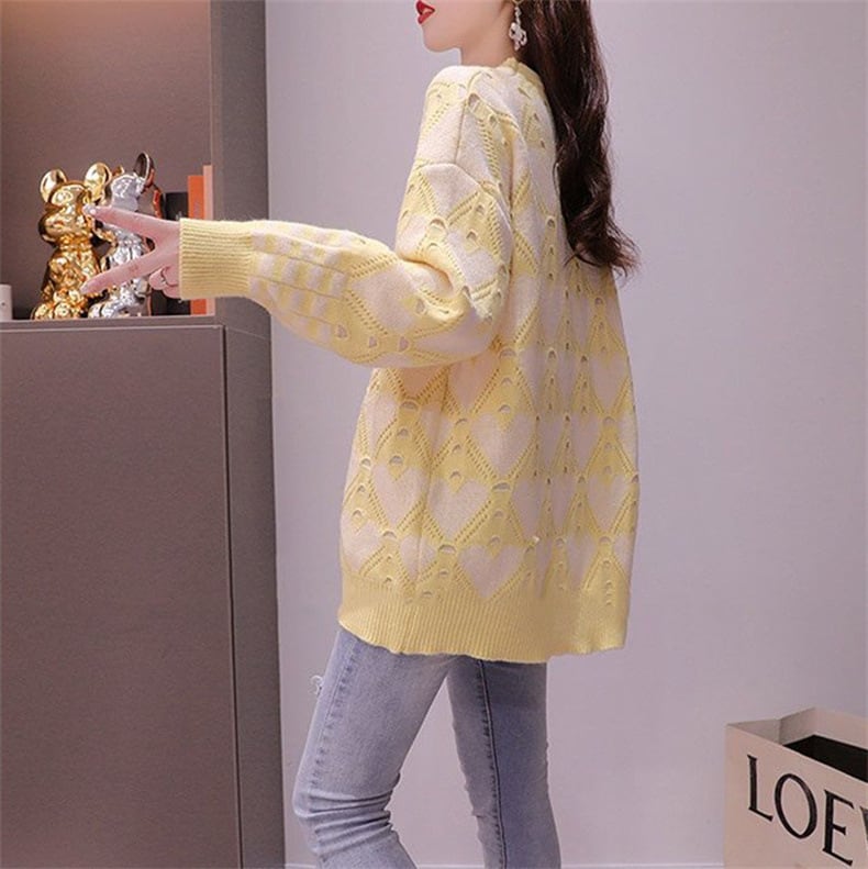 【tops】クルーネックニットセーター　M18698