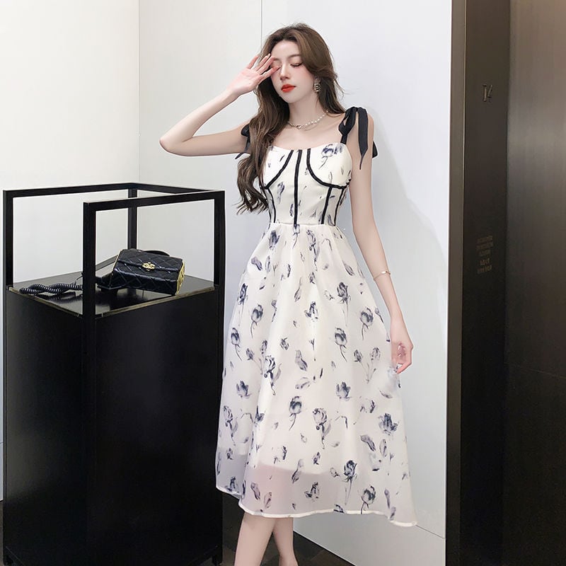 【dress】デート花柄キャミワンピース G21016