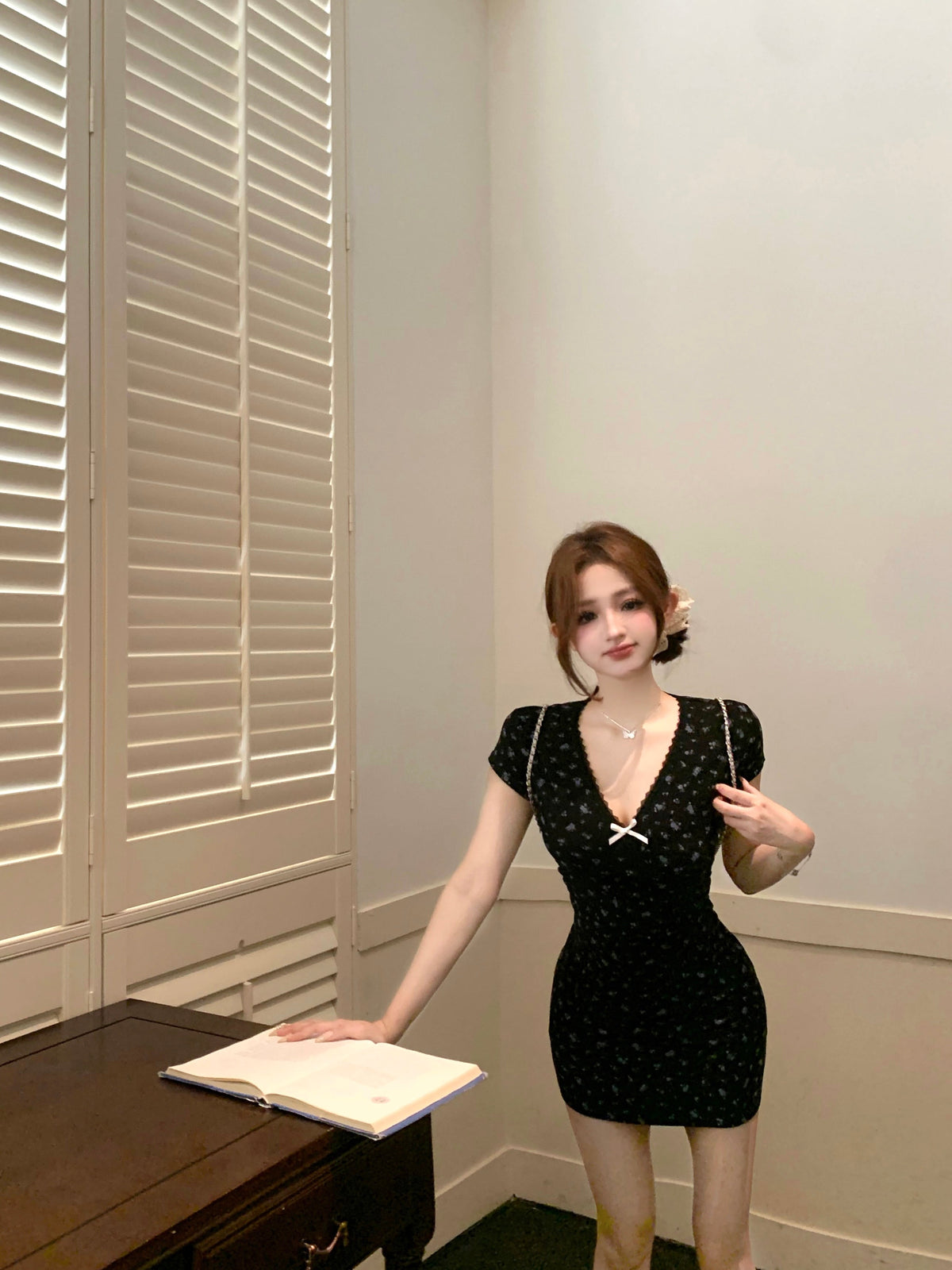 【dress】花柄ワンピース　M24082