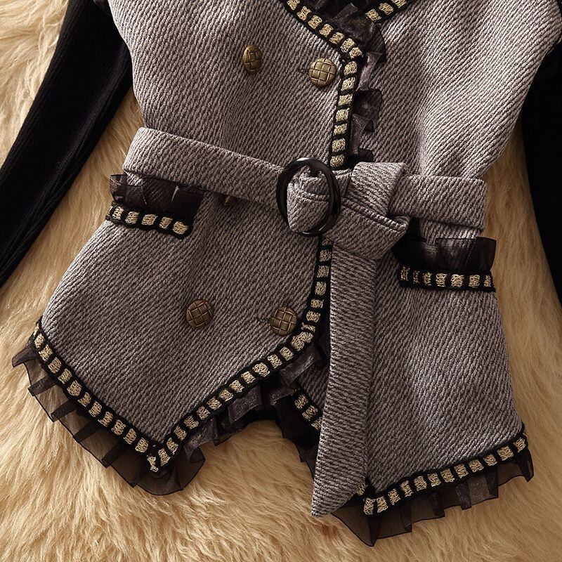 【set】セーター+イレギュラージレ2点セットF6311