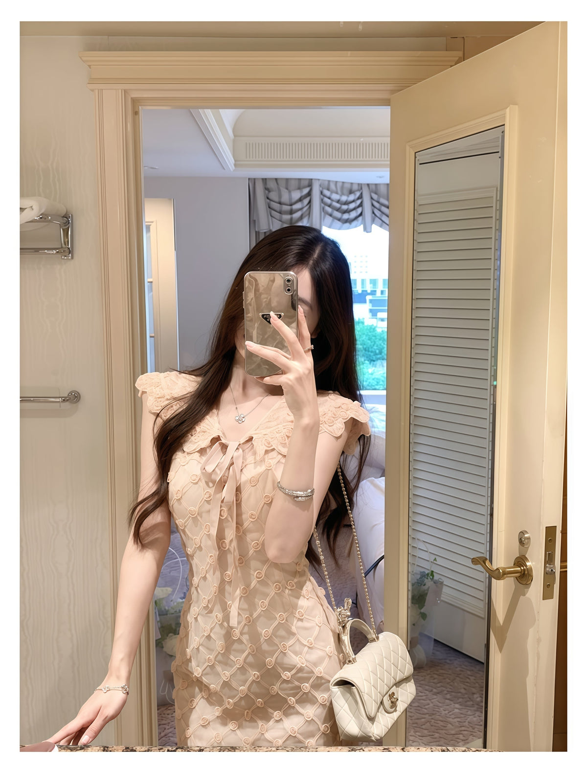 【dress】立体フラワーミニワンピース　N3175