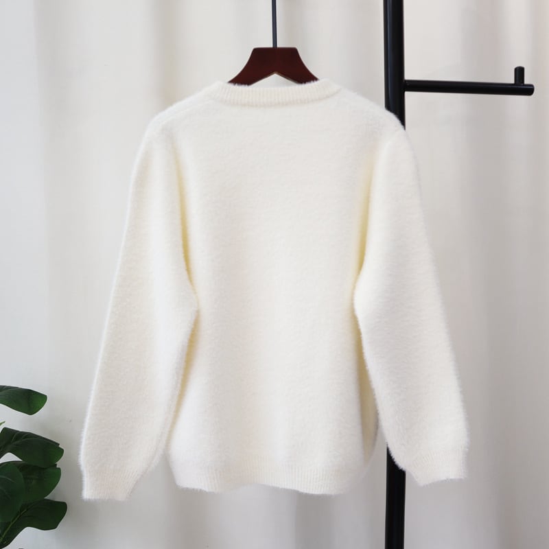 【outer】立体フラワーニットカーデ　M27165