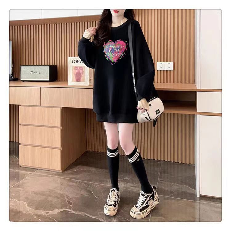 【tops】裹起毛プリントプルオーバー　M28815