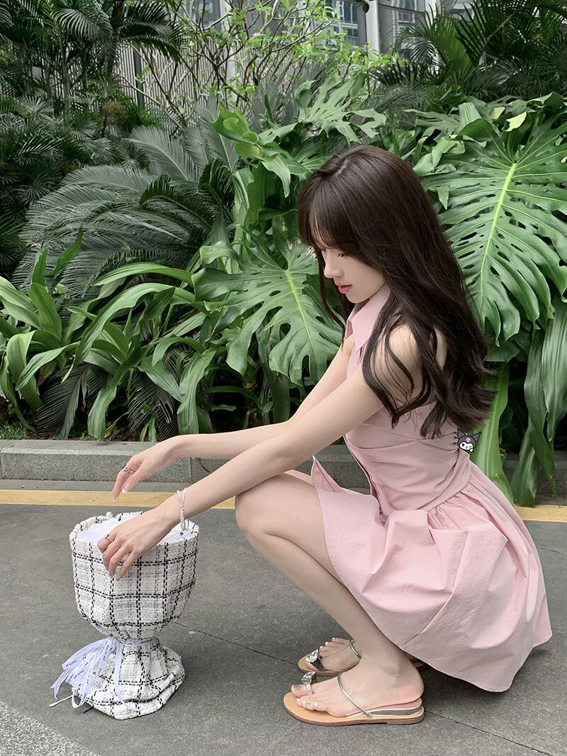 【dress】POLOネックシャツワンピース G20584