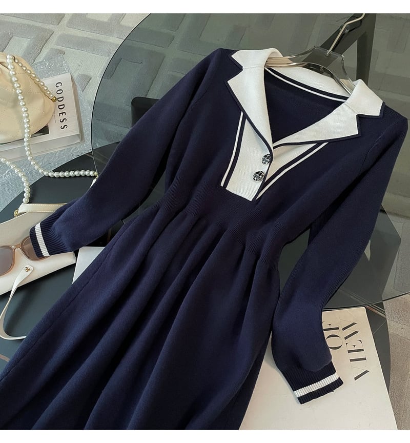 【dress】ニットワンピース　M25350