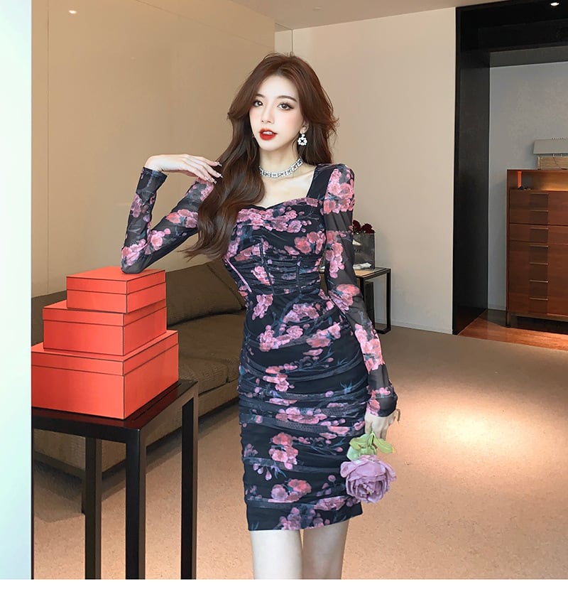 【dress】プリントワンピース　M26348