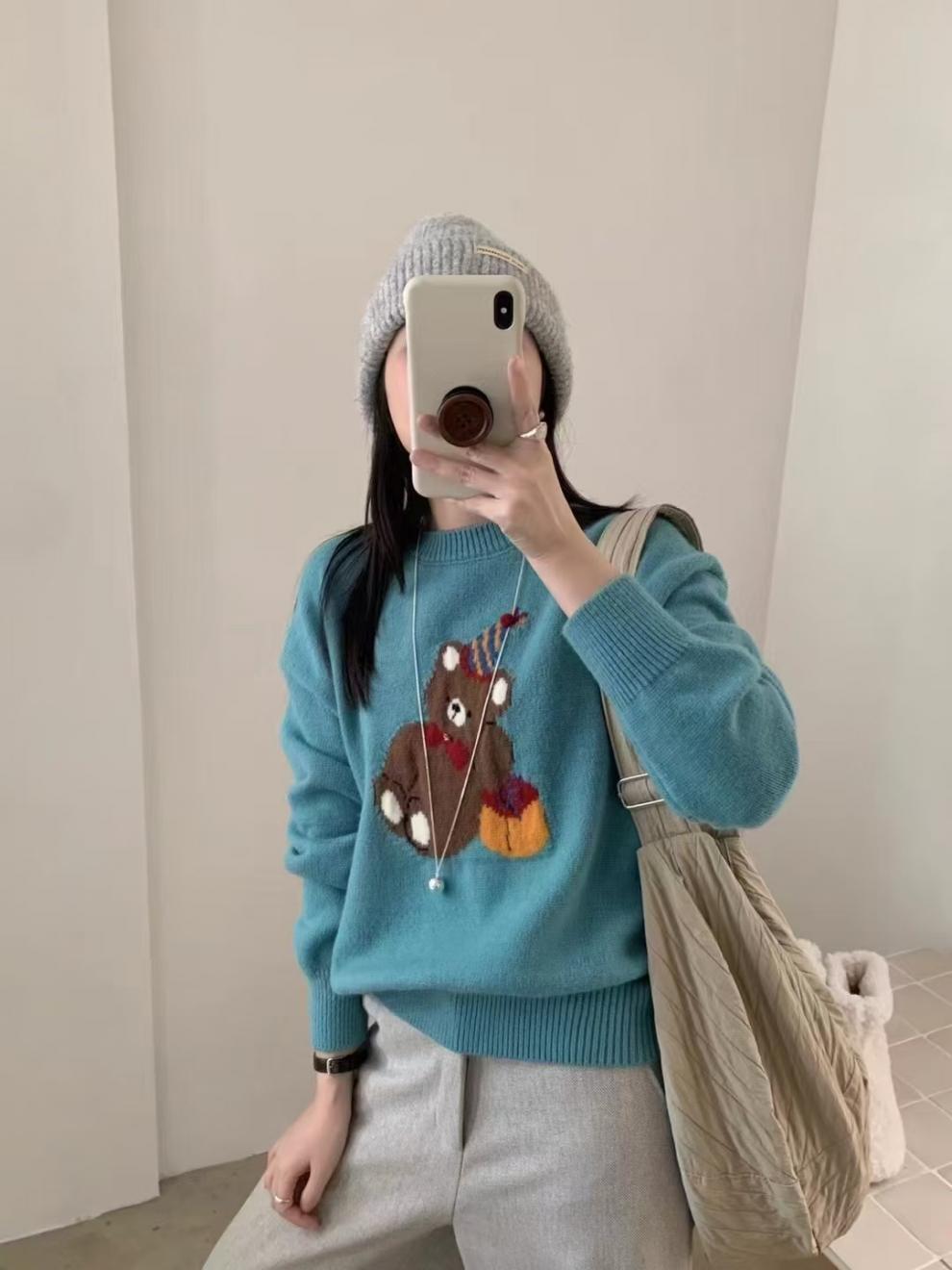 【tops】クルーネックニットセーター　M28755