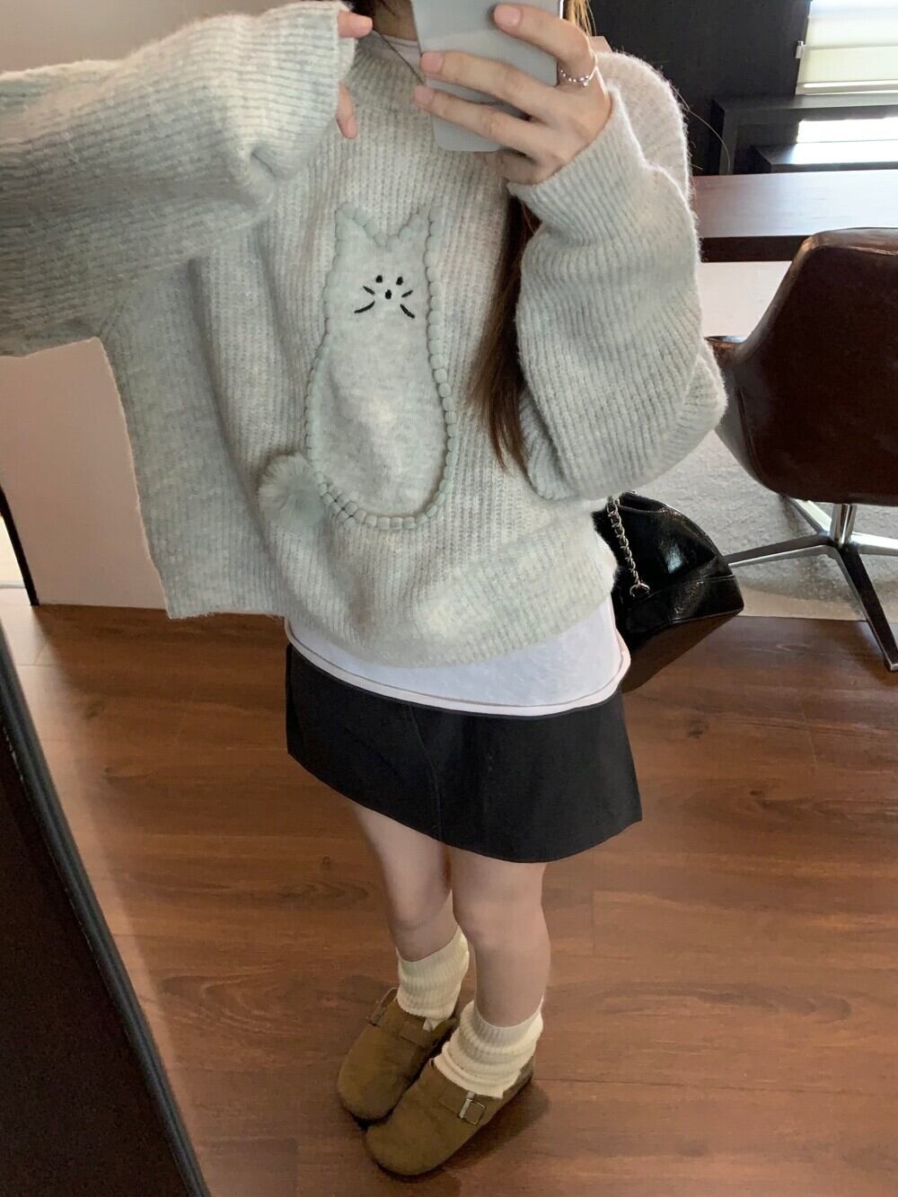 【tops】クルーネックニットセーター　M28833