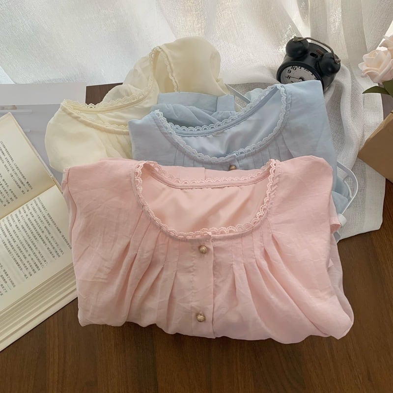 【tops】クルーネックシャツトップス　M29462