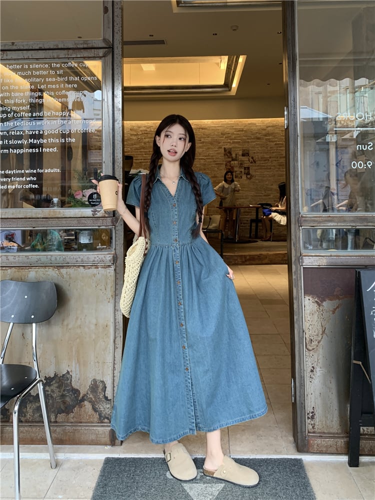 【dress】デニムワンピース　M24032