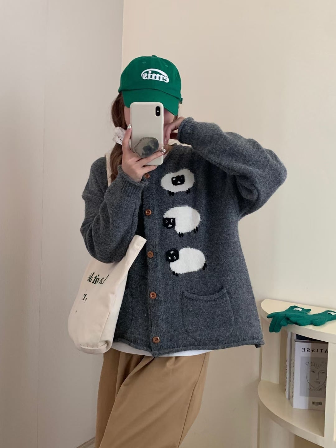 【outer】刺繍ニットカーデ　M17962