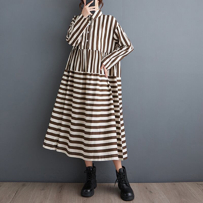 【dress】POLOネックシャツワンピース　M18947
