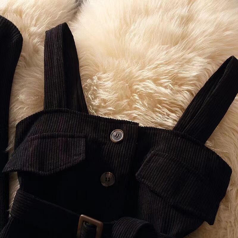 【set】3点セットウェスト絞りベスト+無地セーター+体型カバースカート通勤日常秋冬新作セットアップF1292