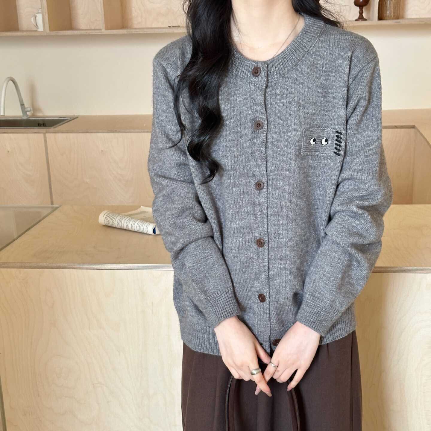 【outer】刺繍ニットカーデ　M29010