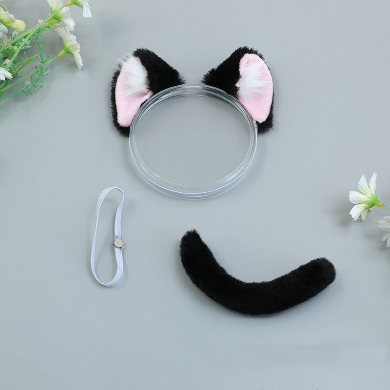 【GOODS】着せ替え  ぬいぐるみ服 猫耳としっぽ セット Q2559