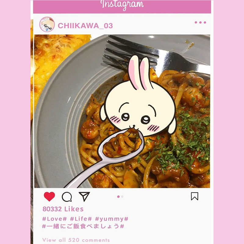 【GOODS】ちいかわ ご飯を食べましょう クリアカード Ｑ2150