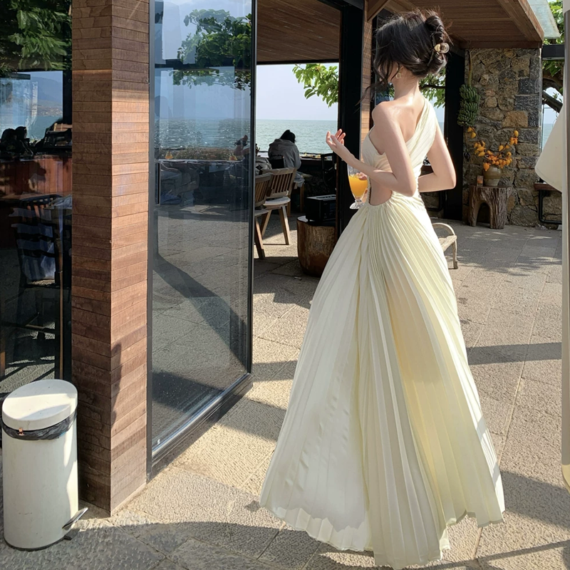 【dress】ウエストカットワンショルダーワンピース　M30508