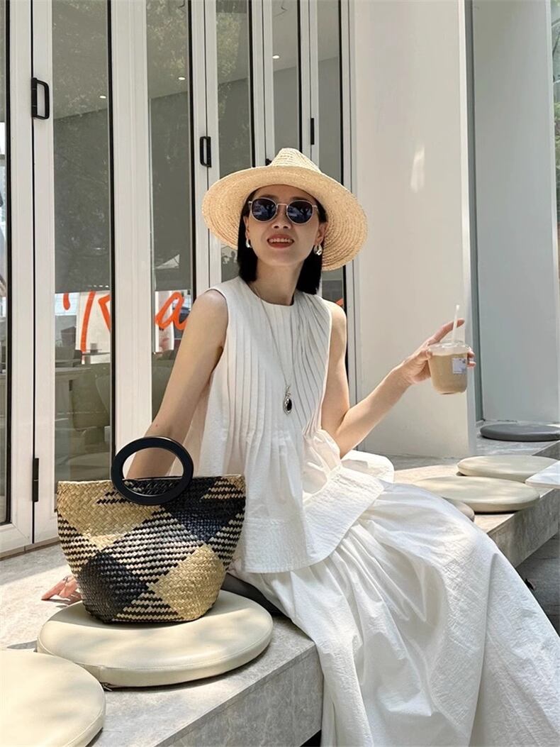 【set】ギャザータンクトップ+スカート２点セットF7439