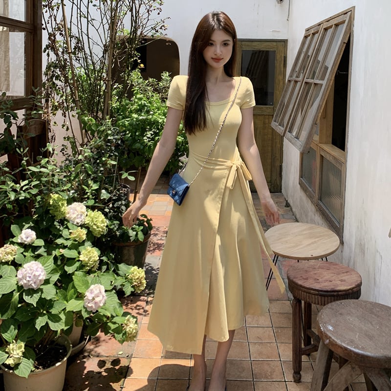 【dress】無地ワンピース　M24655