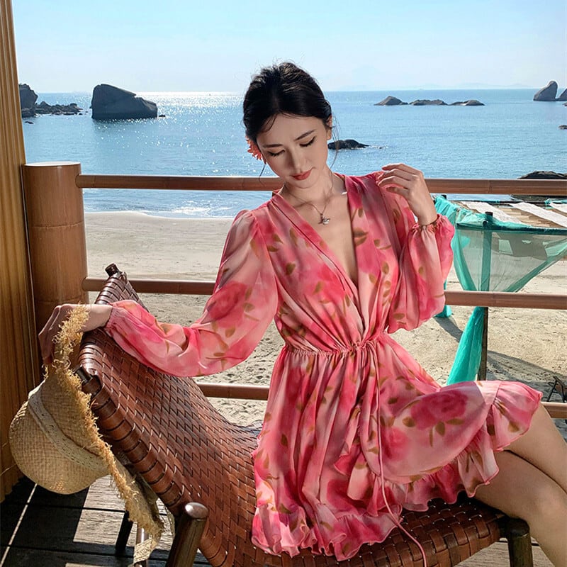 【dress】花柄ワンピース　M29325