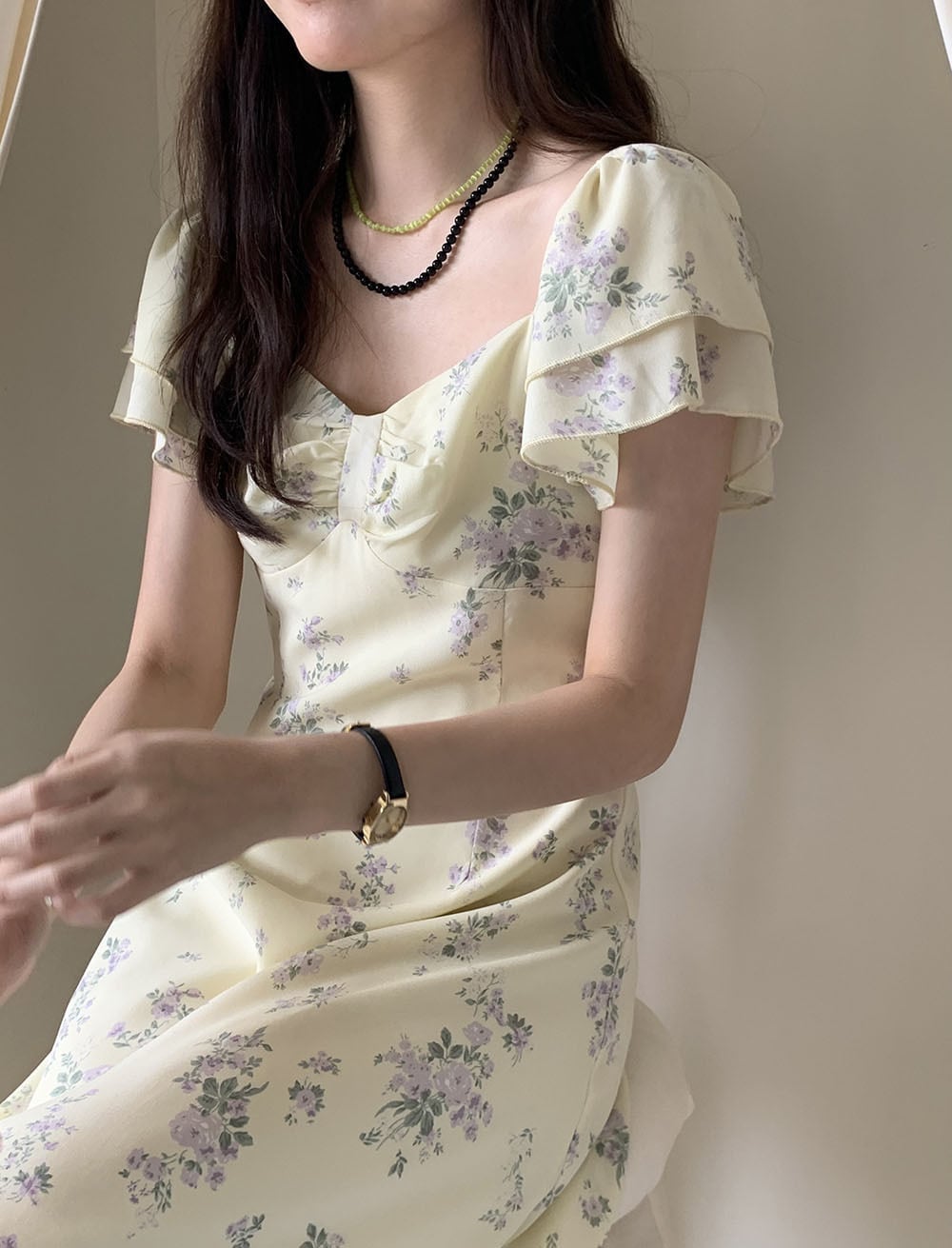 【dress】花柄ワンピース　M25113