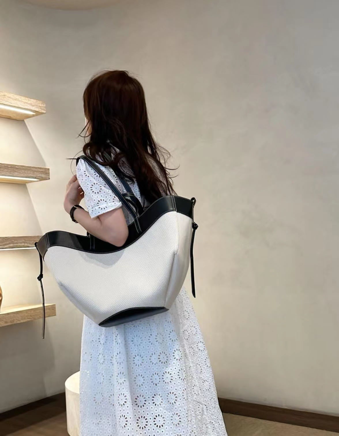 【set】カットワークワンピース×ショートパンツセット　M24749