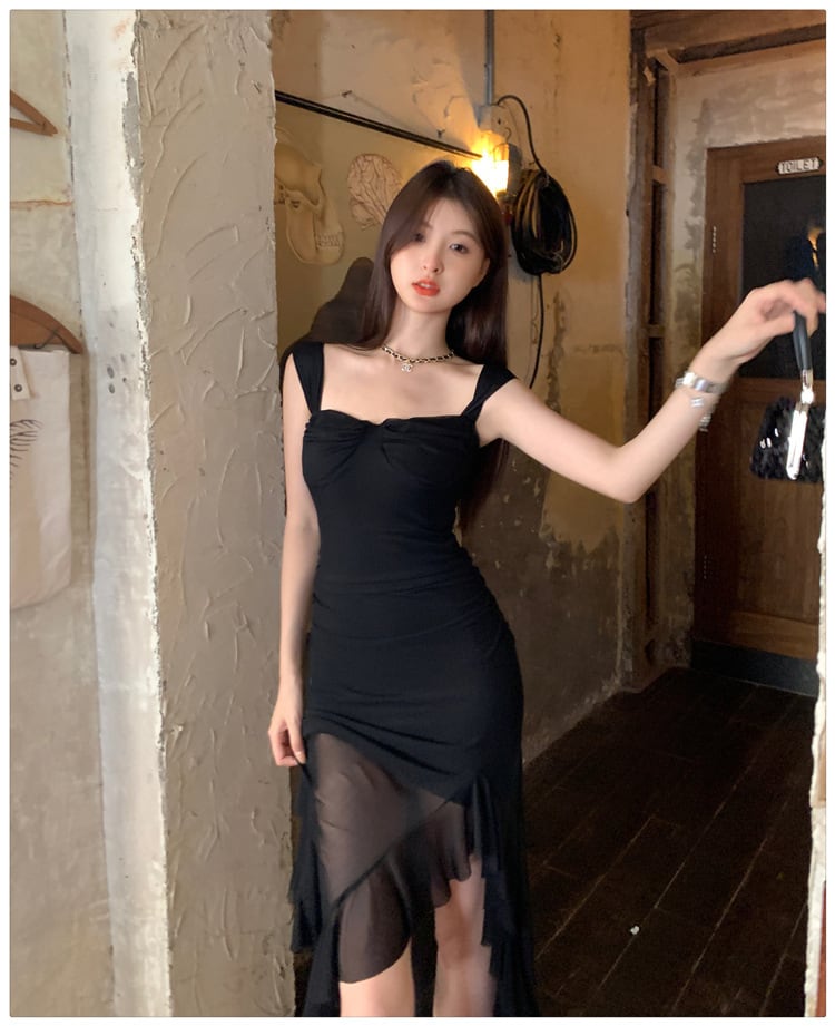 【dress】チュールドッキングワンピース　M24495