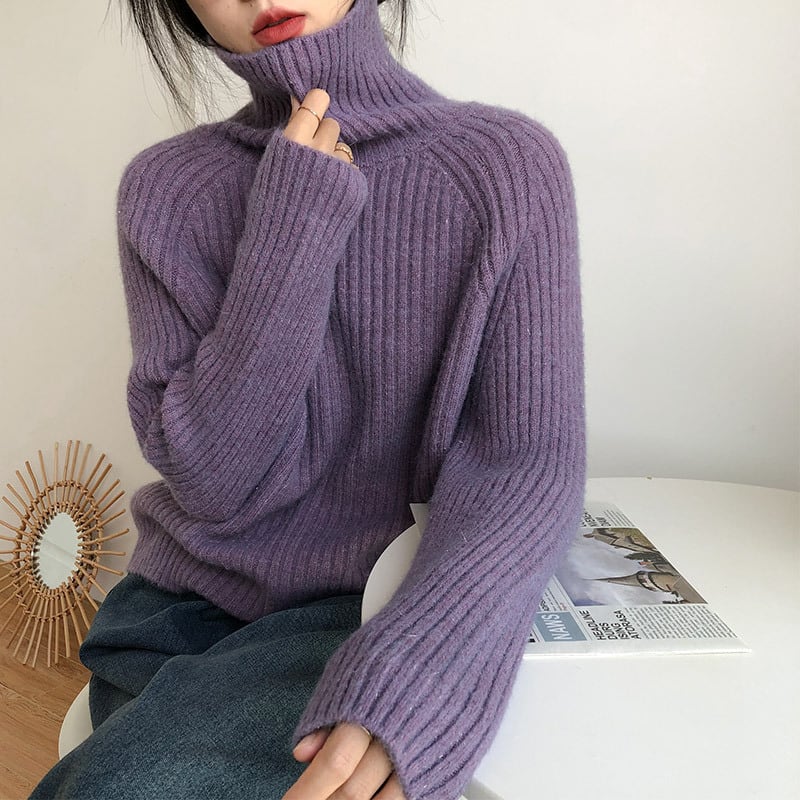 【tops】ハイネックニットセーター　M27226