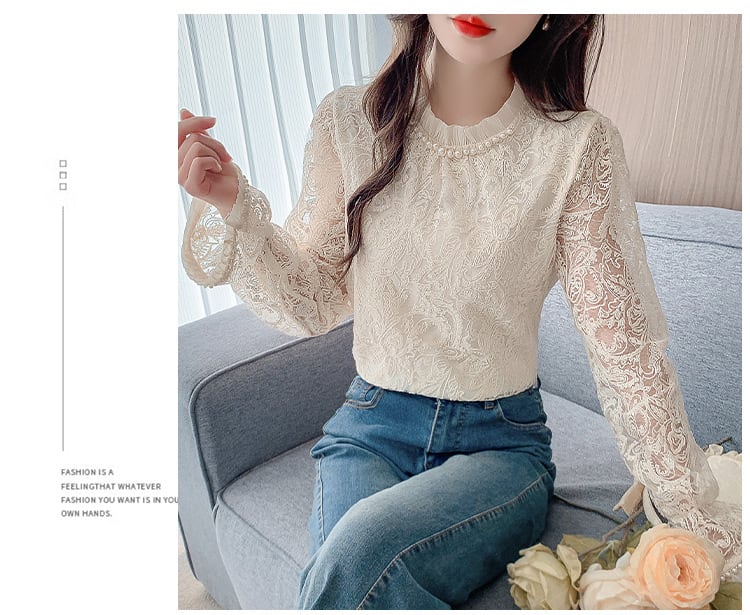 【tops】レースシャツトップス　M28803