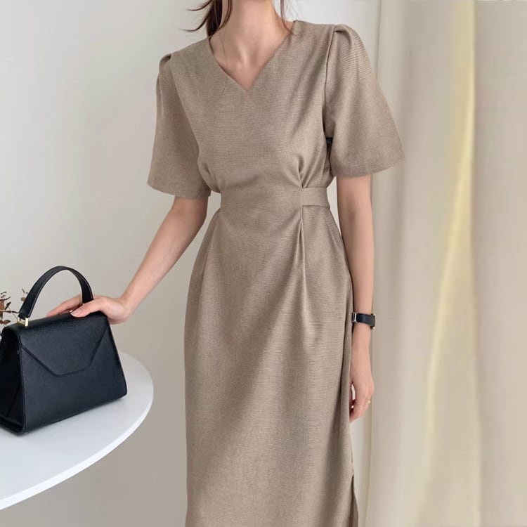 【dress】半袖ゆったりワンピースF7472