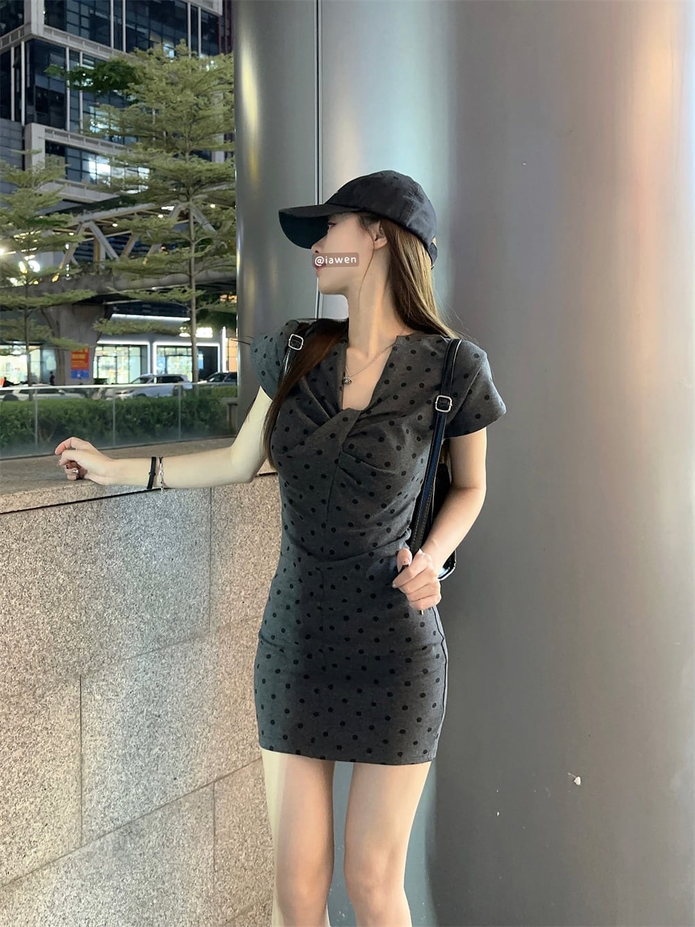 【dress】ドット柄ワンピース　M24404