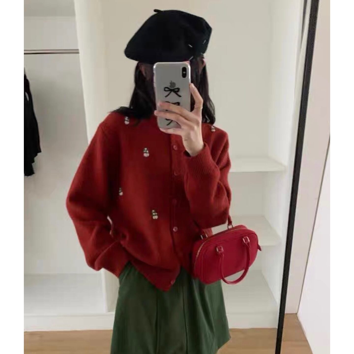 【outer】ジャカードニットカーデ　M29039