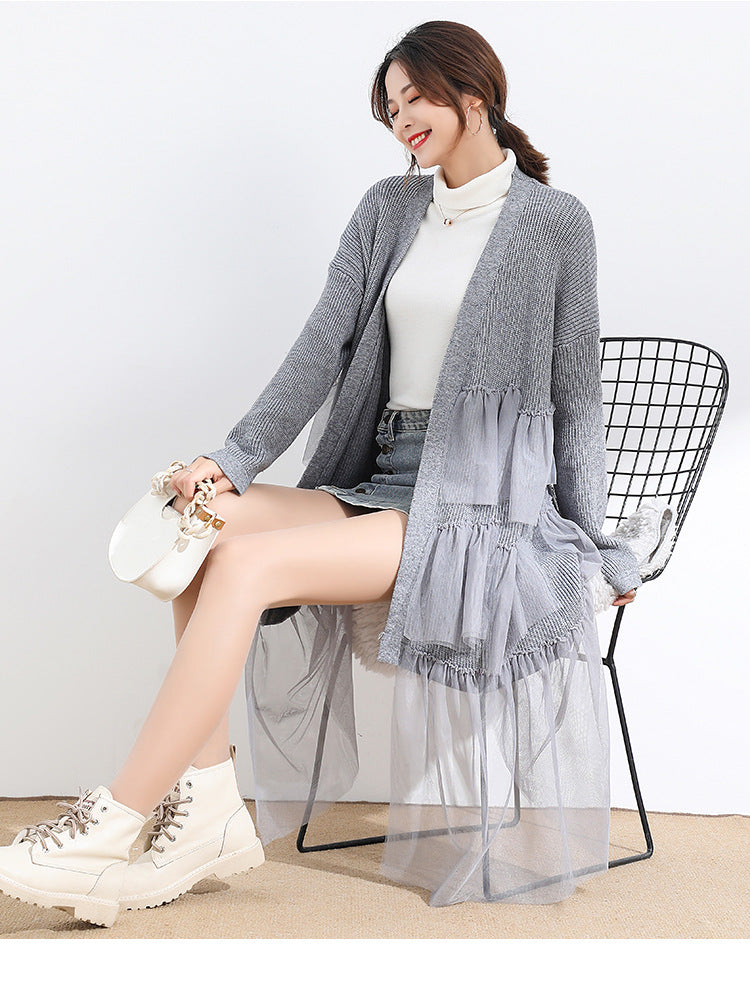 【outer】長袖ニットカーディガンF8342