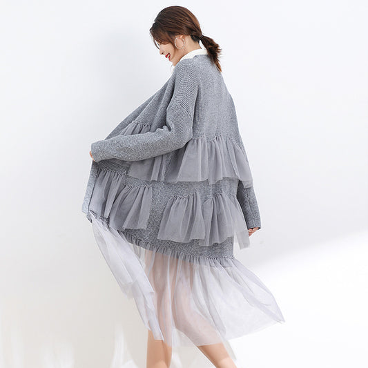 【outer】長袖ニットカーディガンF8342