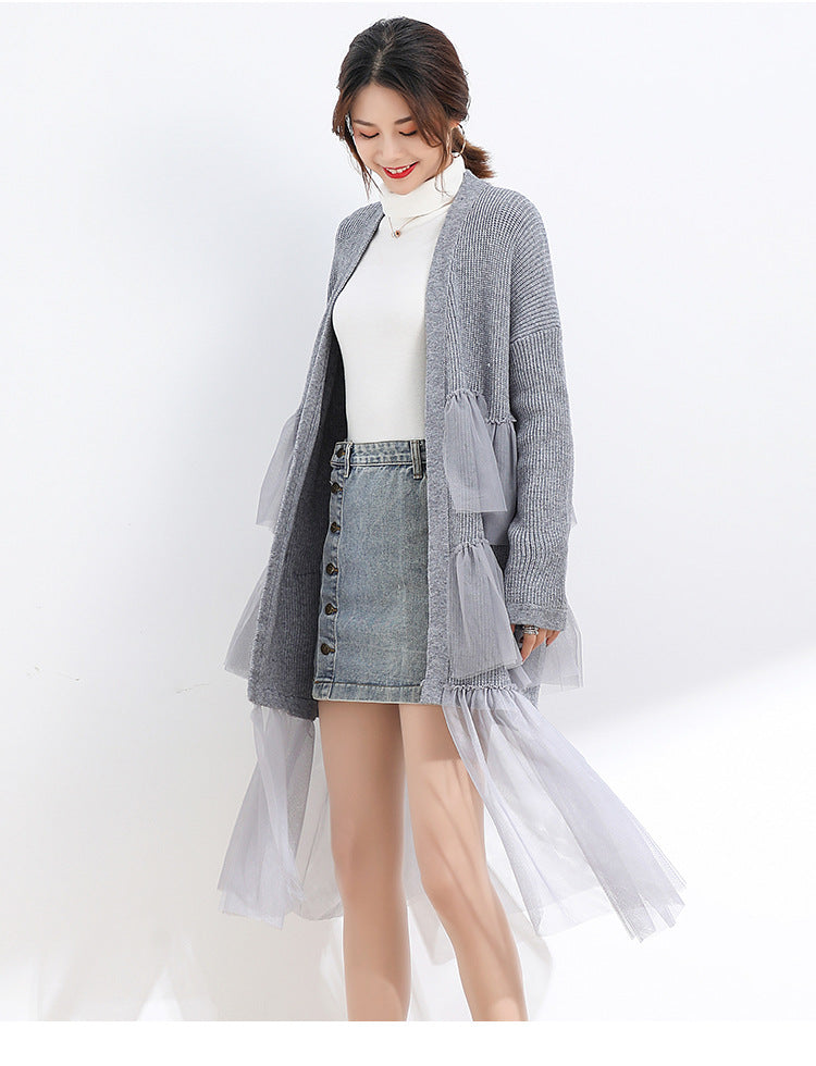 【outer】長袖ニットカーディガンF8342