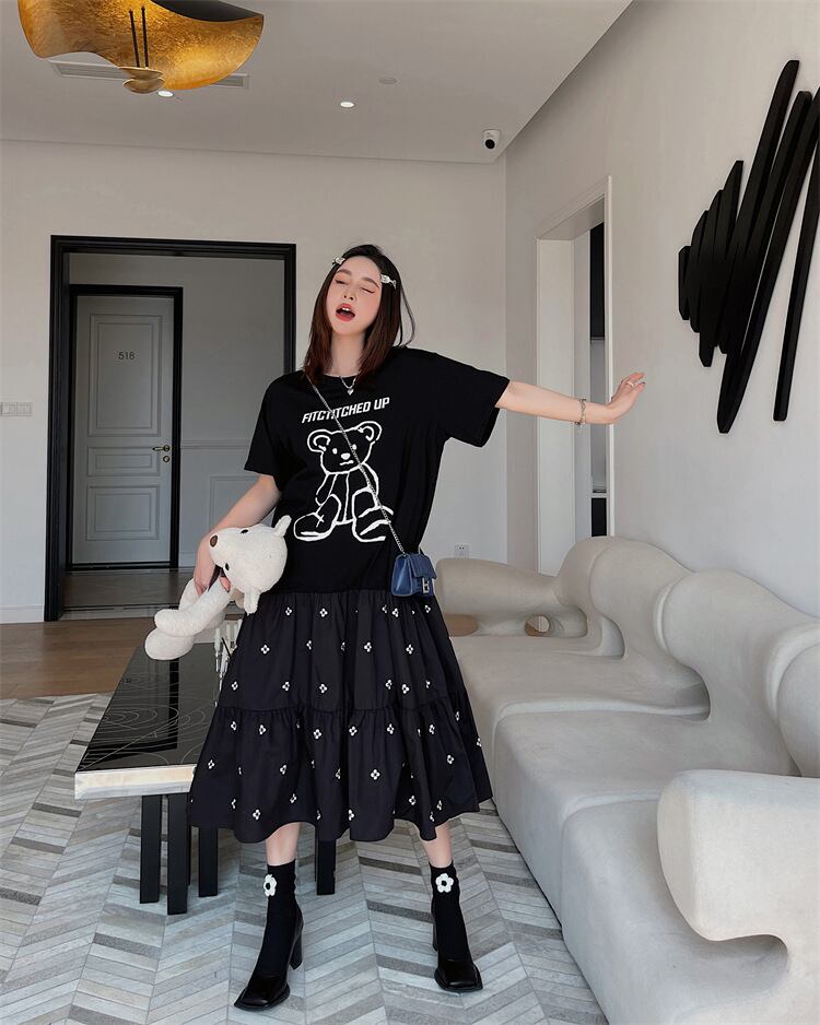 【dress】偽二つ切り替えワンピース G20315