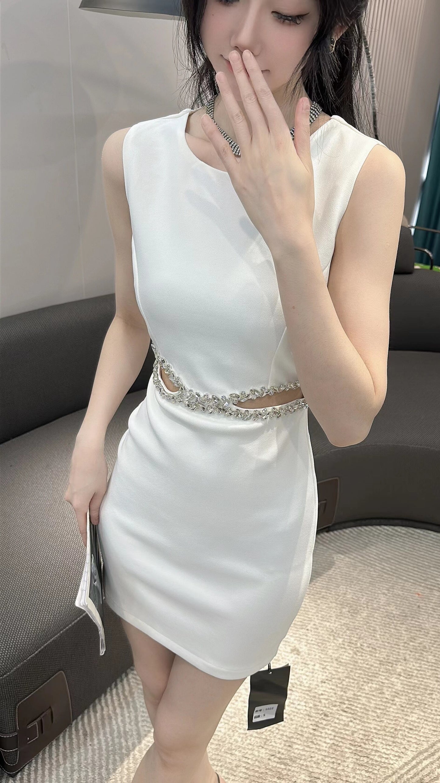 【dress】ウエストカットノースリーブワンピース G21053