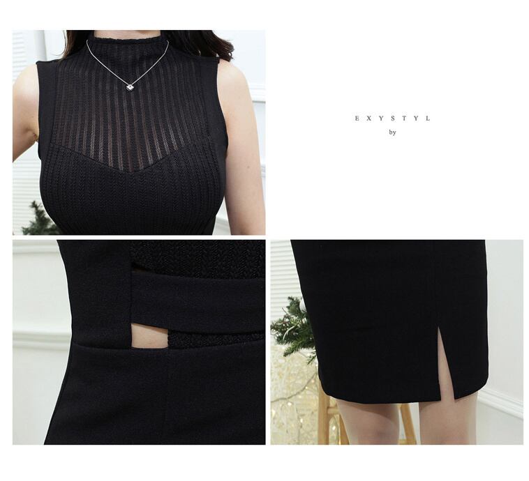 【dress】ファッションエレガント好感度UP!セクシー気質満点夏ノースリーブワンピース