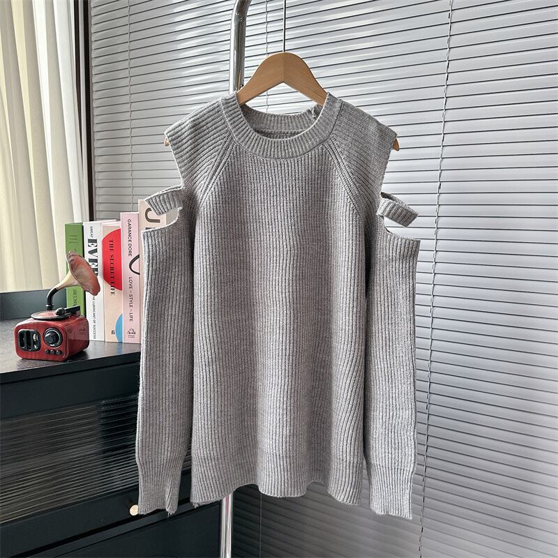 【tops】オフショルダーニットセーター　M18715
