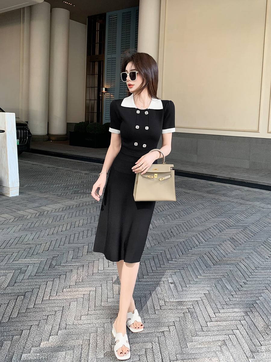 【dress】薄手ニットワンピース　M29745